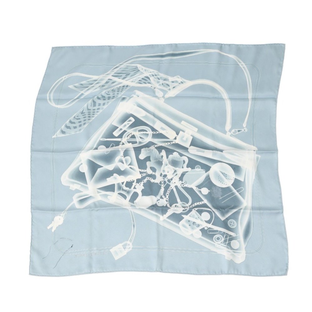 HERMES Authentic Blue Scarf - Picture 2 of 7